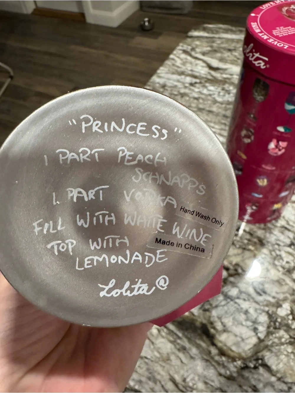 Lolita Pink Princess Wine Glass with Decorative Gift Tin